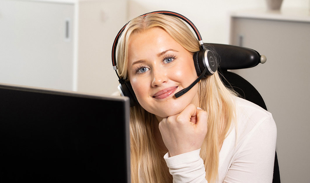 Maja på kundsupport