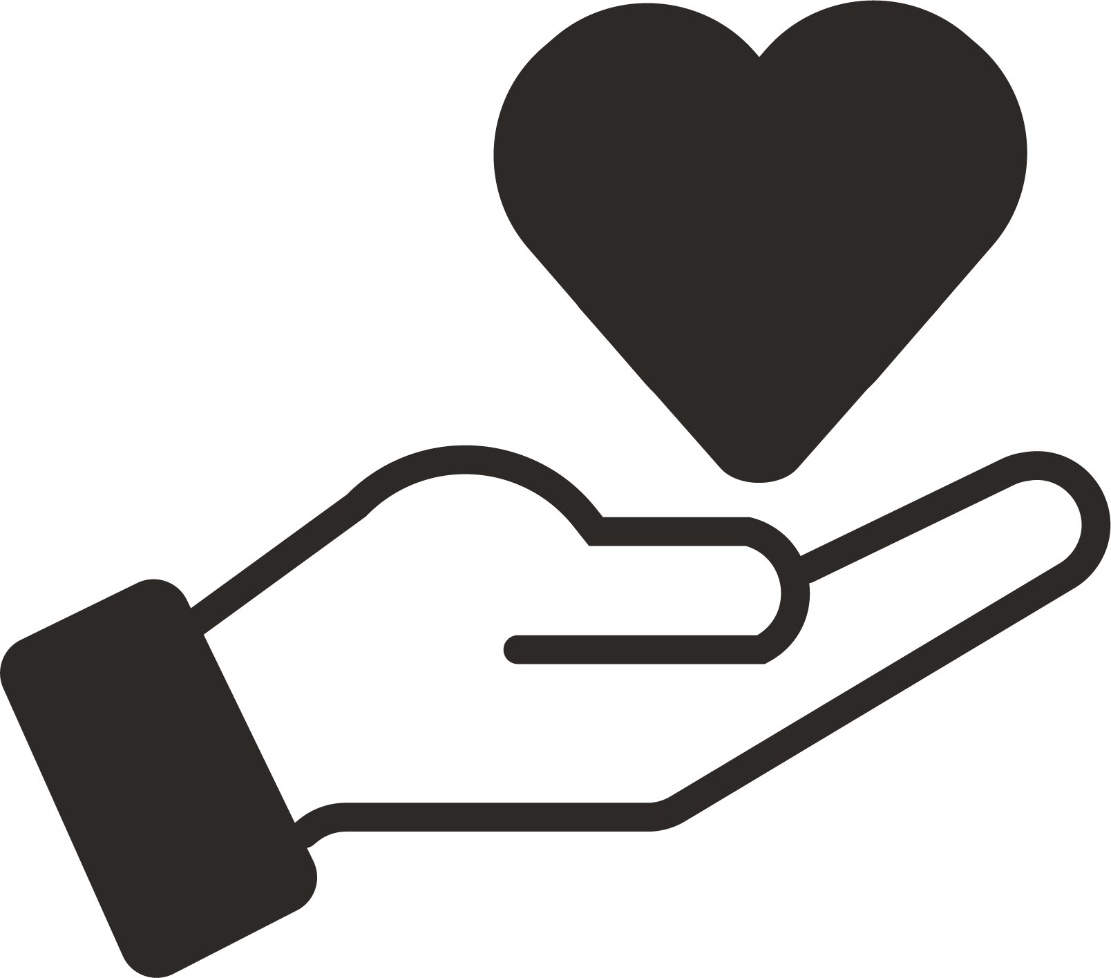 heart and hand icon 