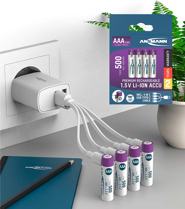Uppladdningsbara AA- och AAA-batterier från Ansmann