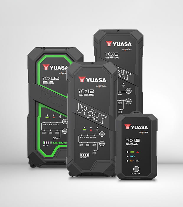 Yuasa YCX Smarta Batteriladdare