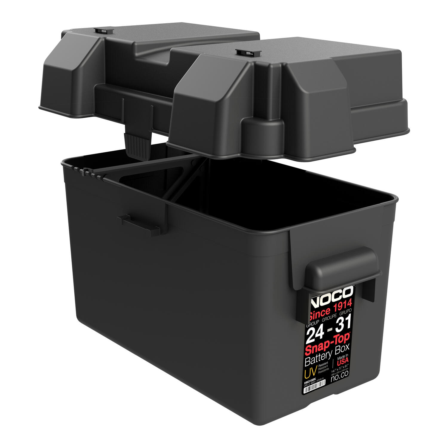 Batteribox med snäppfäste HM318BKS 