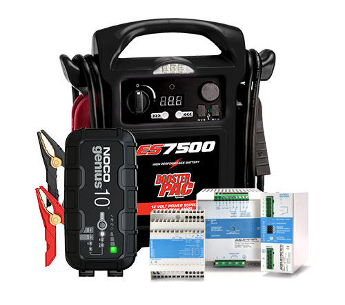 Gruppbild strömförsörjningar och tillbehör